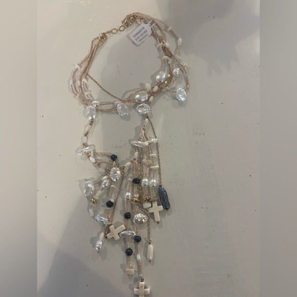 Free People Ariana Ost something beautiful Boho Pearl and Bead Necklace - Picture 7 of 7